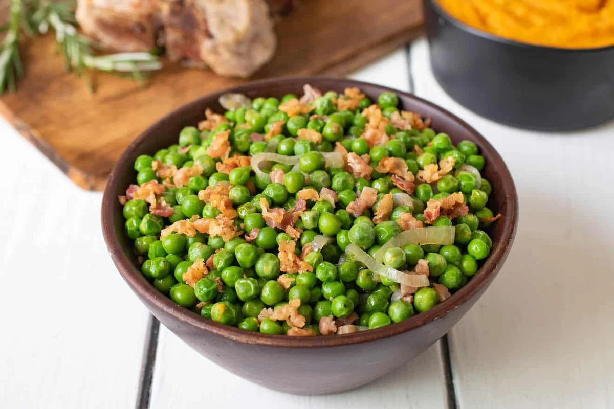 Spring Peas with Pancetta and Shallots