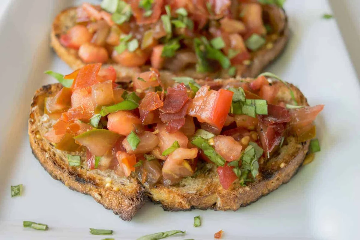 Tomato and Crispy Prosciutto Bruschetta