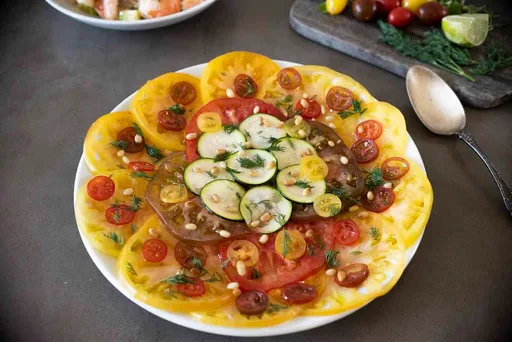 Tomato and Zucchini Carpaccio