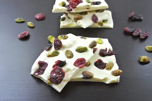 White Chocolate Cranberry & Pistachio Bark