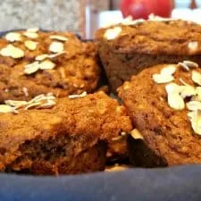 Muffins de avena y compota de manzana