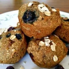 Healthy Oatmeal Blueberry Muffins
