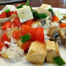 Tofu Mushroom Curry in a Ginger Mustard Sauce