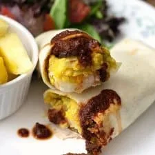 Vegan Breakfast Burritos with Chickpea Eggs