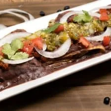 Vegan Enfrijoladas