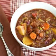 Estofado de verduras abundante
