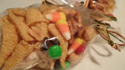 Kleine Snackmischung als Thanksgiving-Gastgeschenk