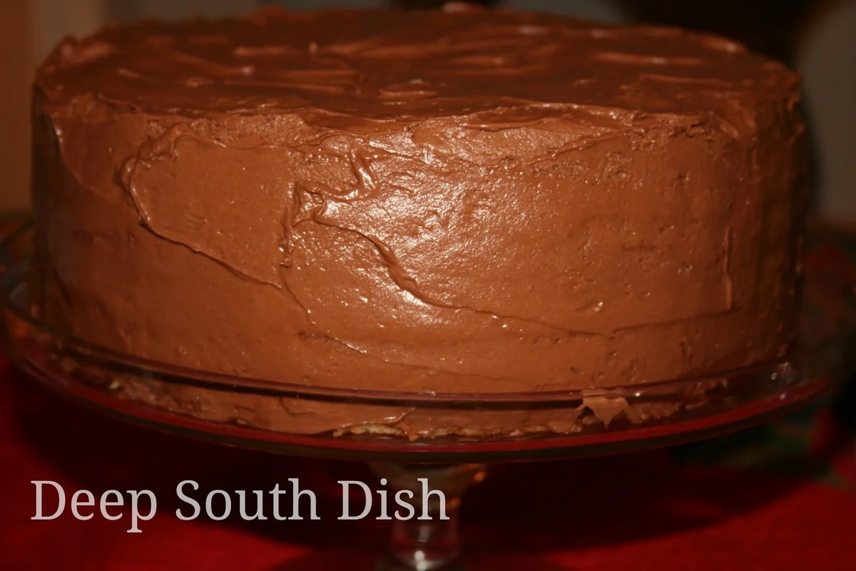 Basic 1-2-3-4 Yellow Birthday Cake with Chocolate Icing