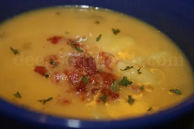 Creamy Cheesy Potato Soup with Bacon