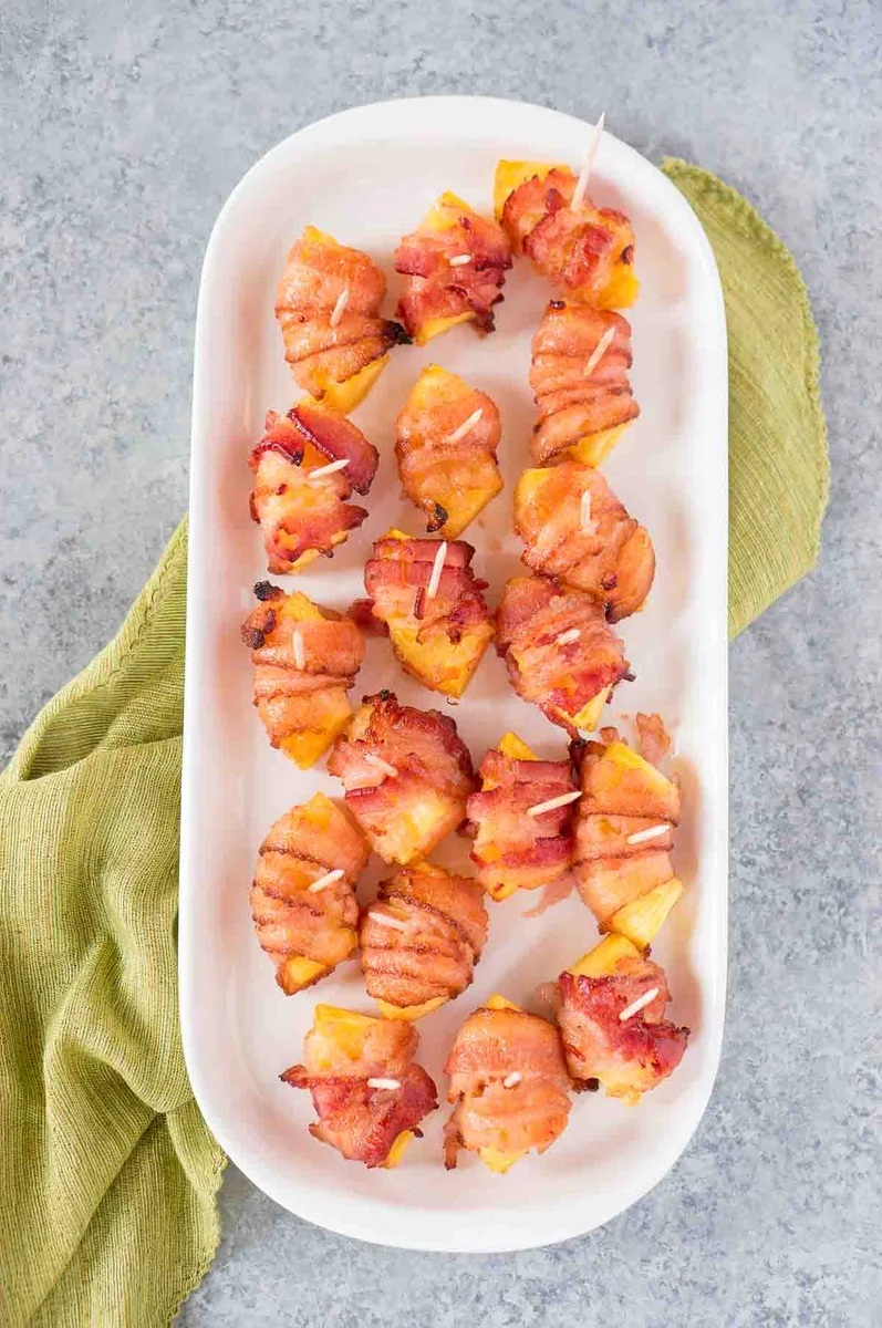 Bacon Wrapped Pineapple Bites