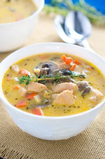 Creamy Chicken and Mushroom Soup