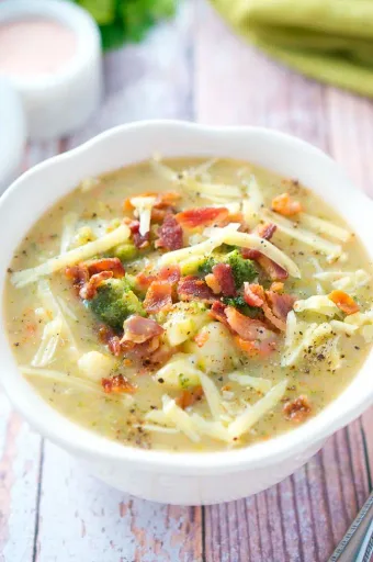 Loaded Broccoli and Potato Soup
