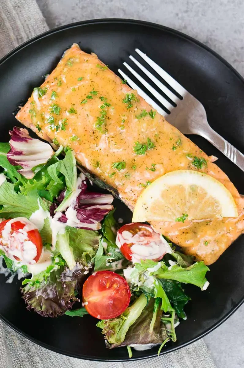 Maple Mustard Glazed Salmon