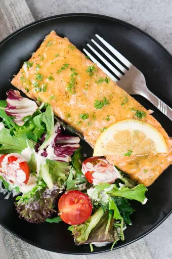 Maple Mustard Glazed Salmon