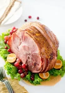 Jamón glaseado a la naranja y Dijon