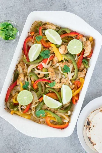 Fajitas de pollo al horno