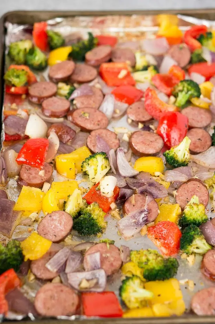 Roasted Vegetables and Sausage