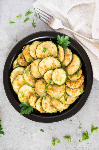 Rodajas de calabacín asadas