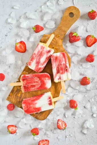 Strawberry Popsicles