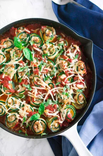 Zucchini Lasagna Roll Ups