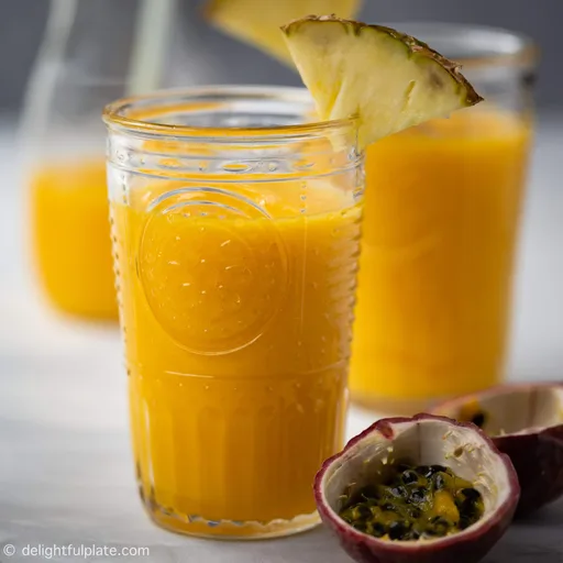 Batido tropical de piña y mango