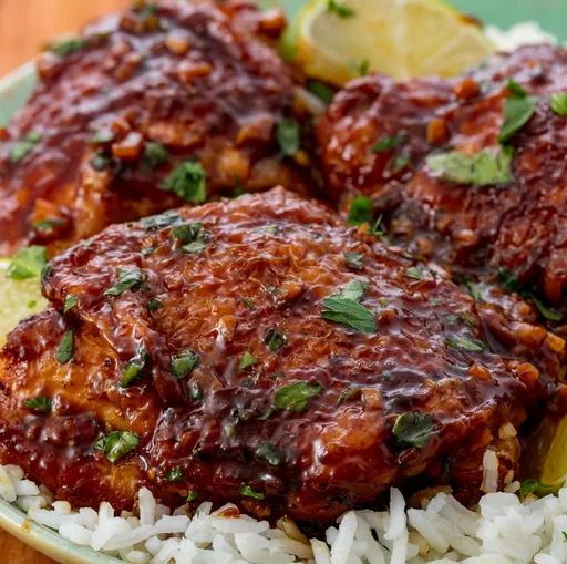 Muslos de pollo en cocción lenta