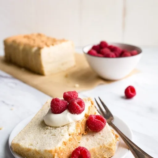 Mini Angel Food Cake in a Loaf Pan