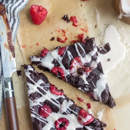 Raspberry Brownies for Two