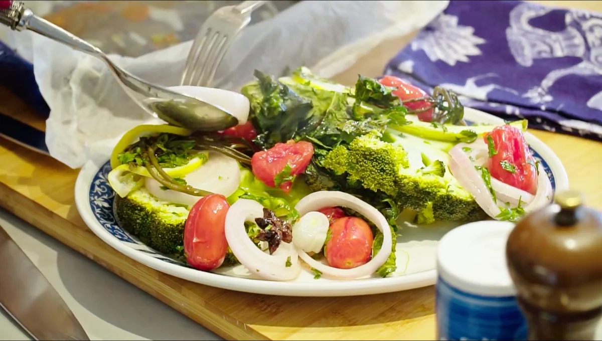 Broccoli Steaks baked in Paper
