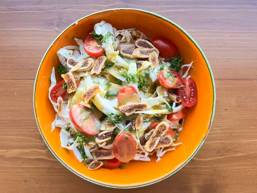 Cabbage-Fig Salad with Grape Molasses Vinaigrette