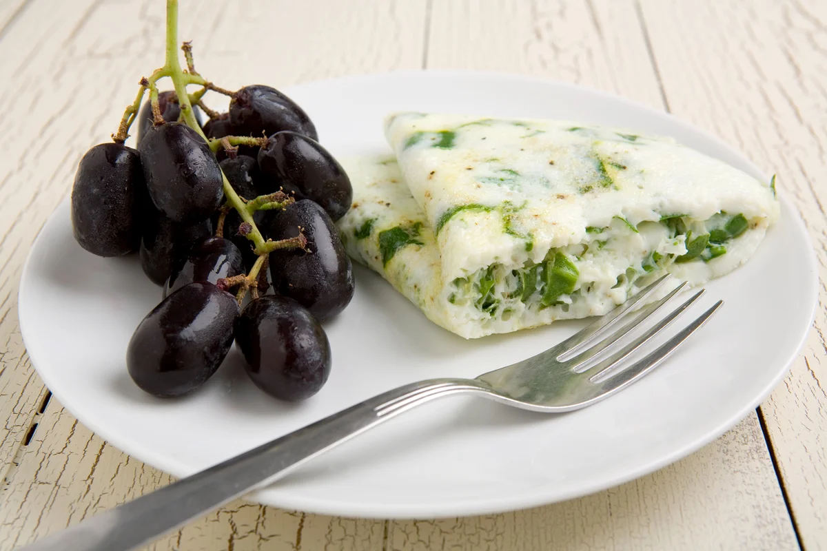 Eggwhite Omelet With Swiss Chard