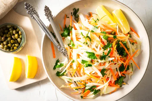 Fennel Slaw With Carrots, Capers And Fresh Coriander