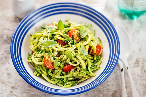 Raw Zucchini “spaghetti” Two Ways