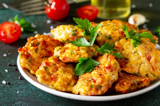 VEGAN GREEK ISLAND TOMATO FRITTERS
