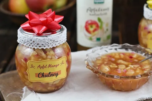 Receta de chutney de manzana y mango con vinagre de manzana