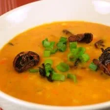 Creamy Potato Soup with Mushroom Bacon