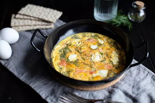 Tortilla al horno con salmón