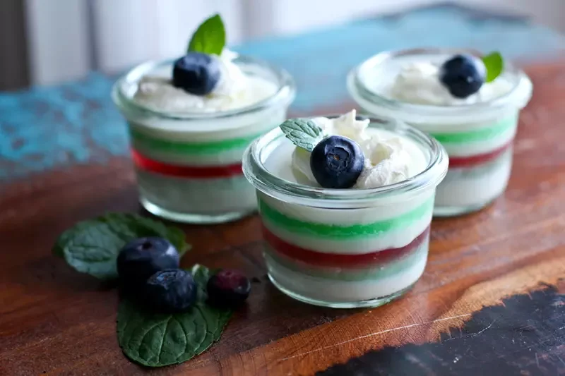 Wackelpudding Schicht Dessert