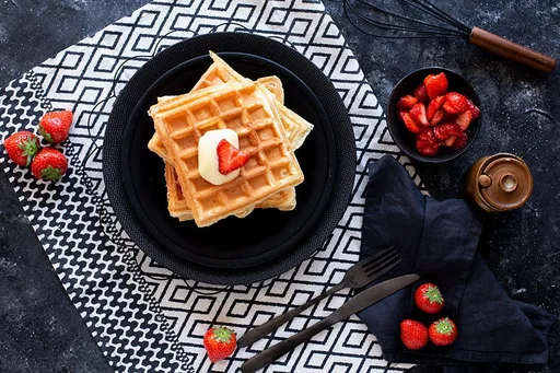 Waffeln mit Quark