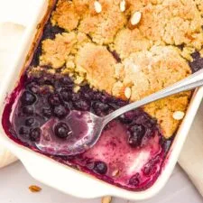Almond Flour Blueberry Cobbler (Gluten-Free, Dairy-Free)
