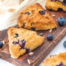 Easy Almond Flour Blueberry Scones (Gluten-Free, Dairy-Free)