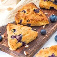 Easy Almond Flour Blueberry Scones (Gluten-Free, Dairy-Free)