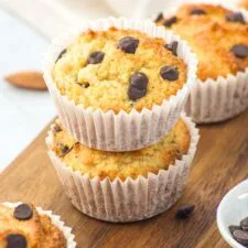 Almond Flour Chocolate Chip Muffins (Gluten-Free, Dairy-Free)