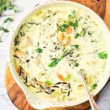 Creamy Chicken and Wild Rice Soup (Gluten-Free, Dairy-Free)