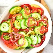 Easy Cucumber Pepper Salad (Gluten-Free, Vegan)