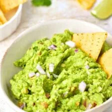 Receta de guacamole fácil (sin gluten, vegano)