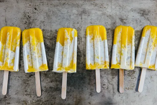 Coconut Chia Mango Popsicles