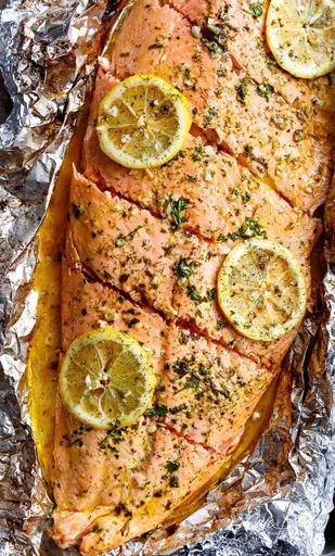 Salmón al Limón, Mantequilla y Ajo