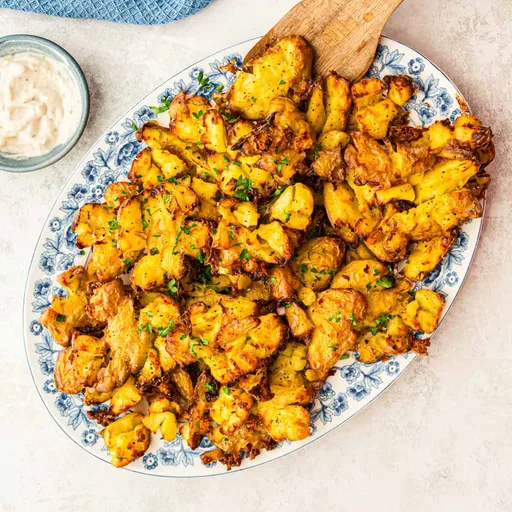 Smashed Potatoes - zertrümmerte Kartoffeln aus dem Ofen