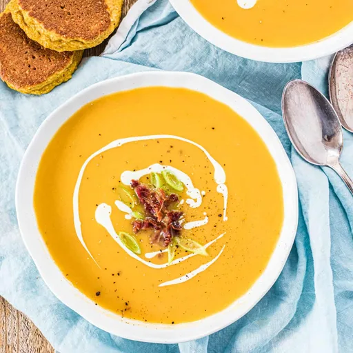 Sopa de boniato con coliflor